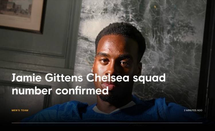 官方：切尔西夏窗新援吉滕斯新赛季将身穿11号球衣